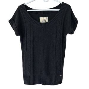 Vintage Grg Montreal cable knit short sleeve sweater Y2K preppy country club M